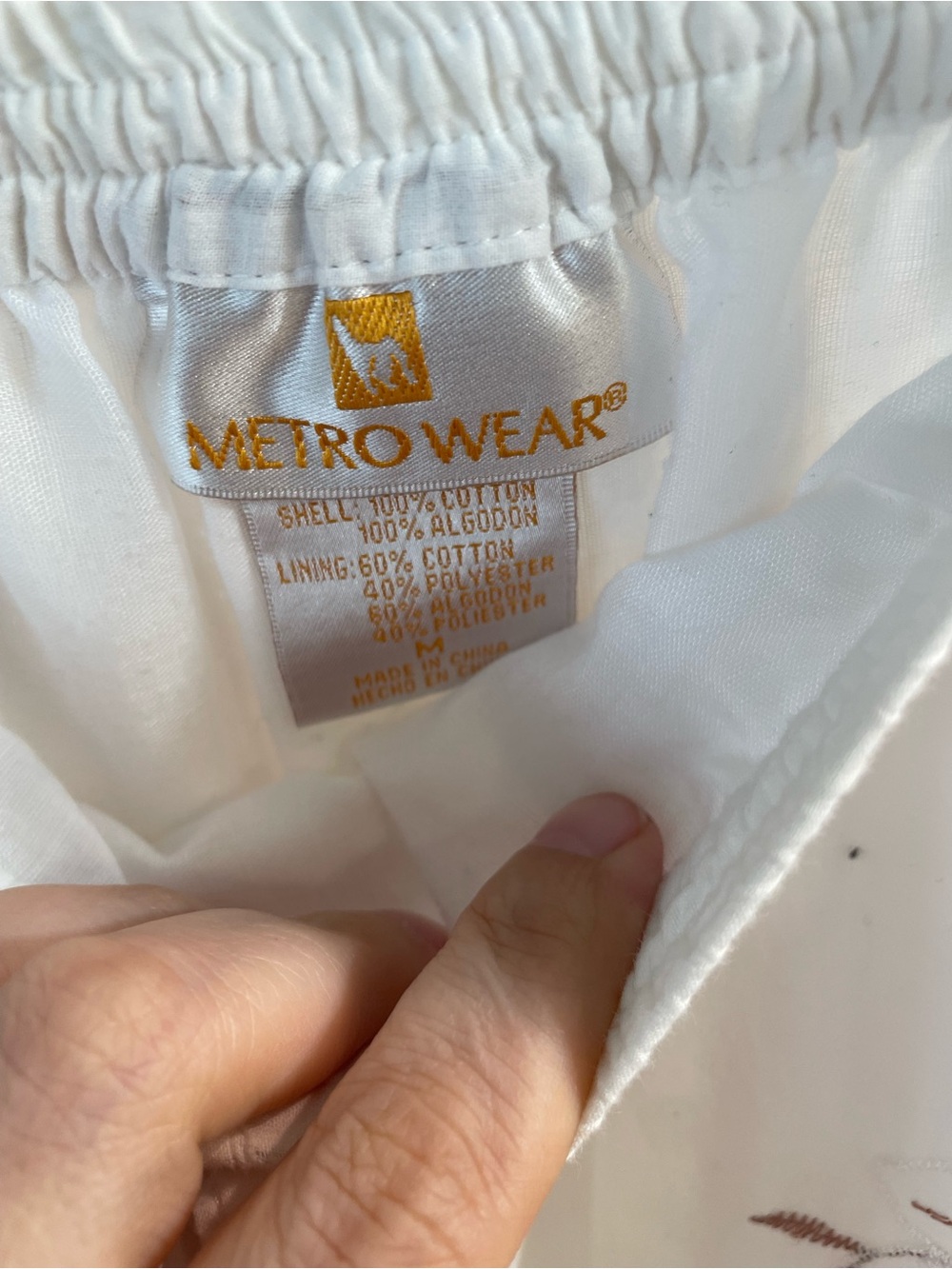 Vintage Metro Wear 100% Cotton White Embroidered Midi Maxi Skirt M - Picture 5 of 5